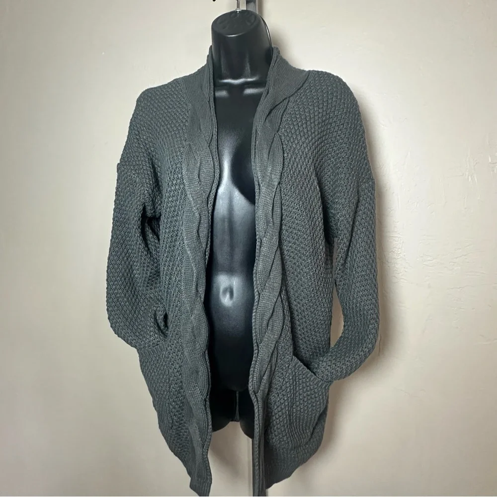 NWT Traleubie Women's Open Front Boho Boyfriend Knit Chunky Cardigan‎ Sweater